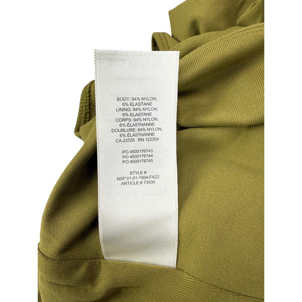 BABATON Aritzia Contour Squareneck Longsleeve Thong Bodysuit Small Fen Green - Picture 6 of 6